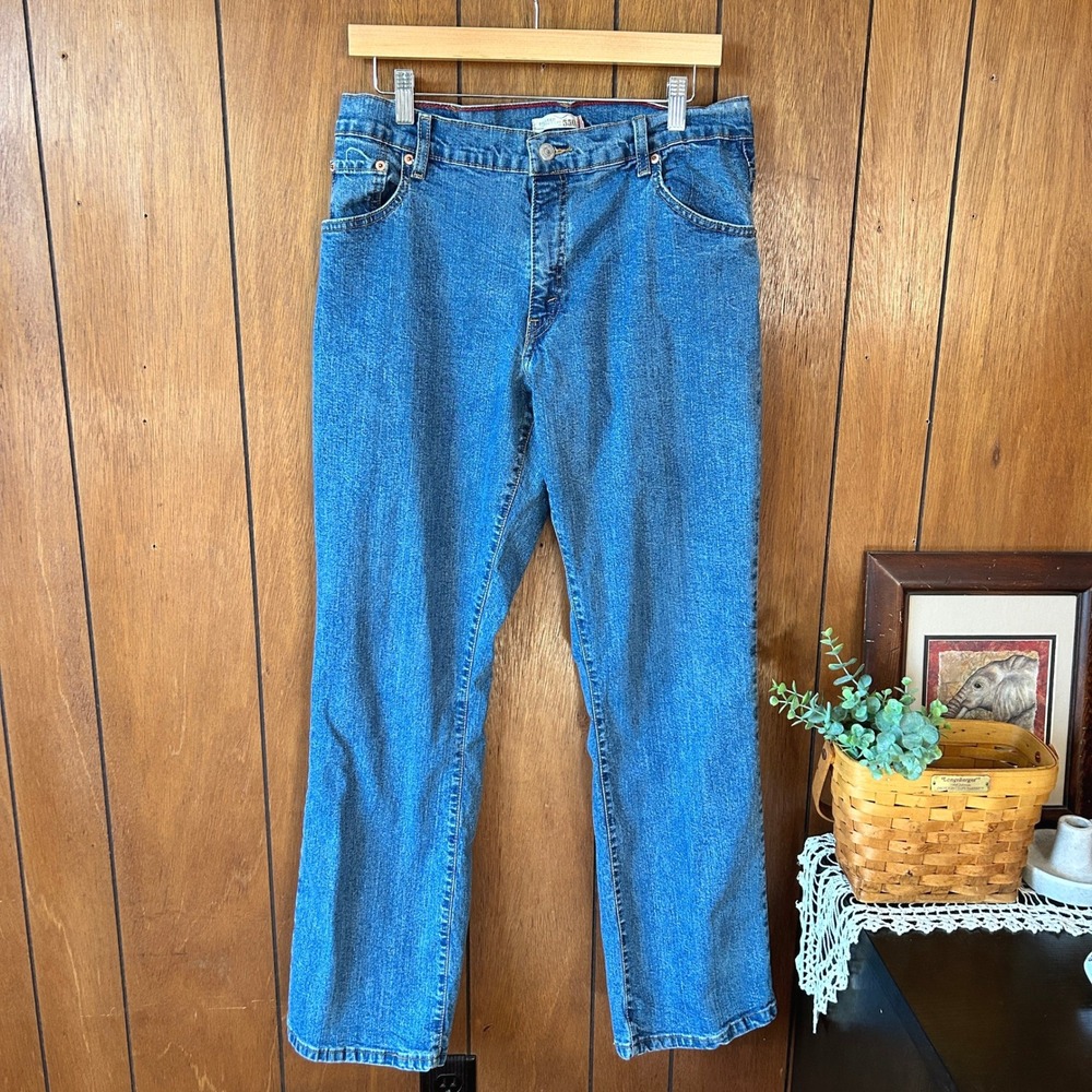 Levi's 550 Relaxed Boot Cut Jeans Womens Size 14M Blue Denim Classic‎ Everyday